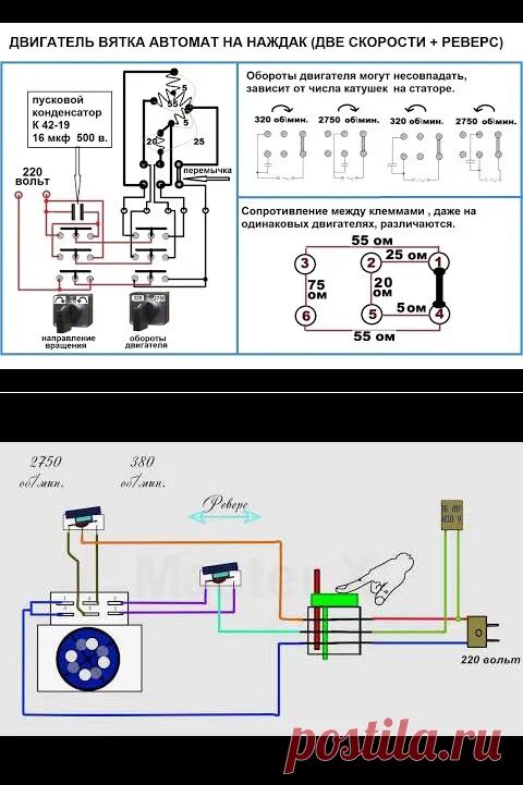 Подключение двигателя вятки 180) Наждак из двигателя от Вятки автомат - YouTube электродвигатели Постила