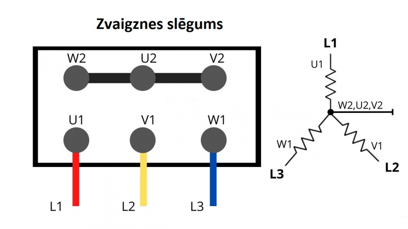 Подключение двигателя звездочка Пускатели звезда-треугольник ZTF Lāsma