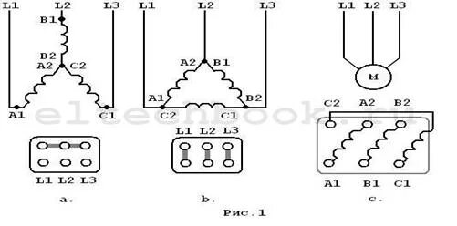 Подключение двигателя звездочка СХЕМА ПОДКЛЮЧЕНИЯ ЭЛЕКТРОДВИГАТЕЛЯ