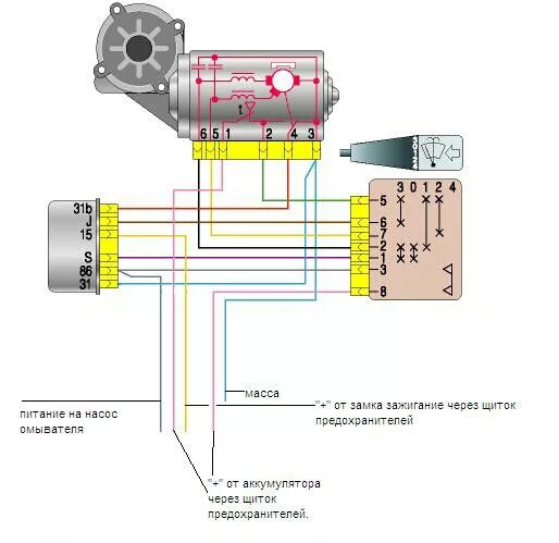 Подключение дворников газ Стеклоочиститель - ГАЗ 3110, 2,5 л, 1997 года электроника DRIVE2