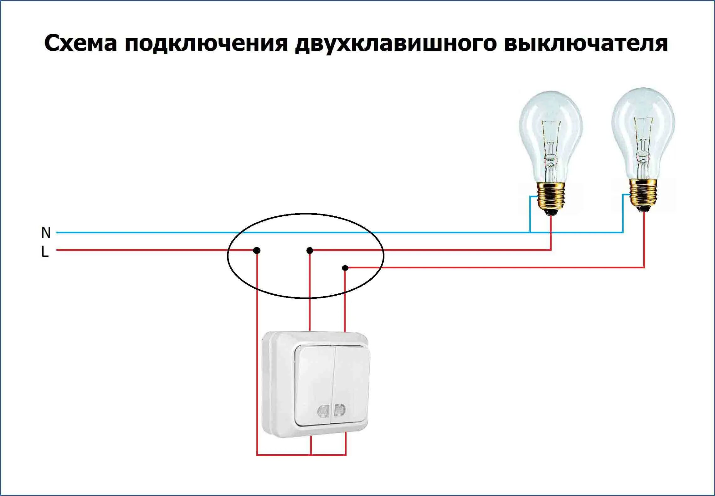 Подключение двойного переключателя света Как подключить двухклавишный выключатель к лампе: найдено 89 изображений