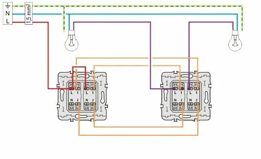 Подключение двойного проходного electricitefacile.tk Electrical projects, Electrical layout, Electrical wiring