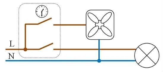 Подключение двойного выключателя свет и вентилятор Как подключить вентилятор в ванной к выключателю: разбор популярных схем и подро