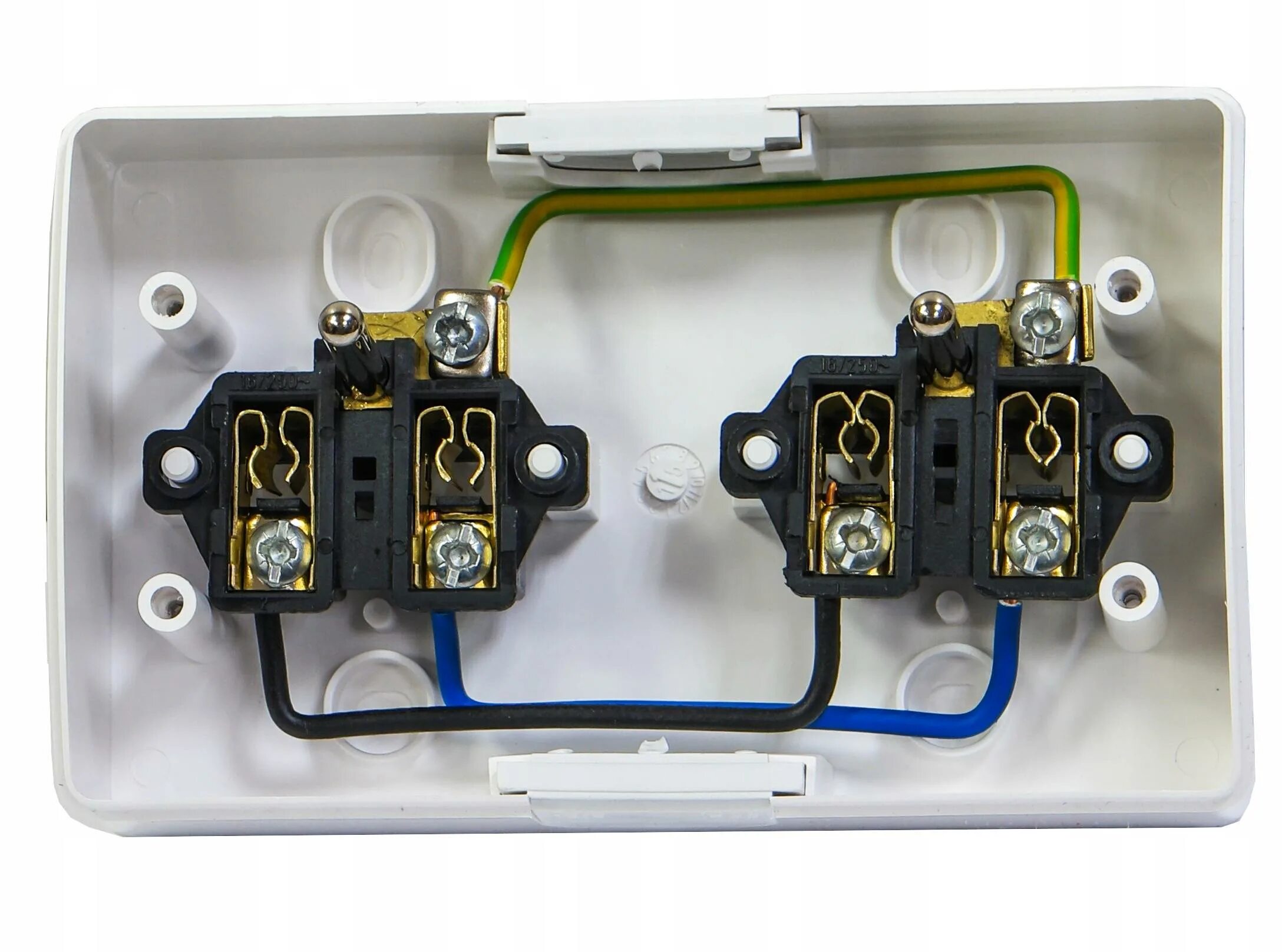 Подключение двойной силовой розетки Подключение наружной розетки