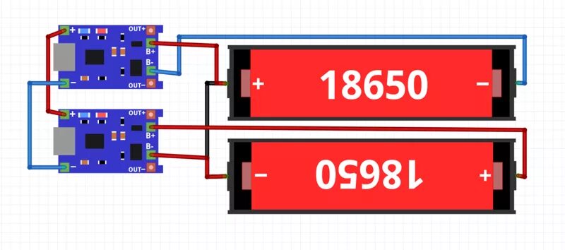 Подключение двух аккумуляторов 18650 Ответы Mail.ru: Можно ли для зарядки двух последовательно включенных аккумулятор