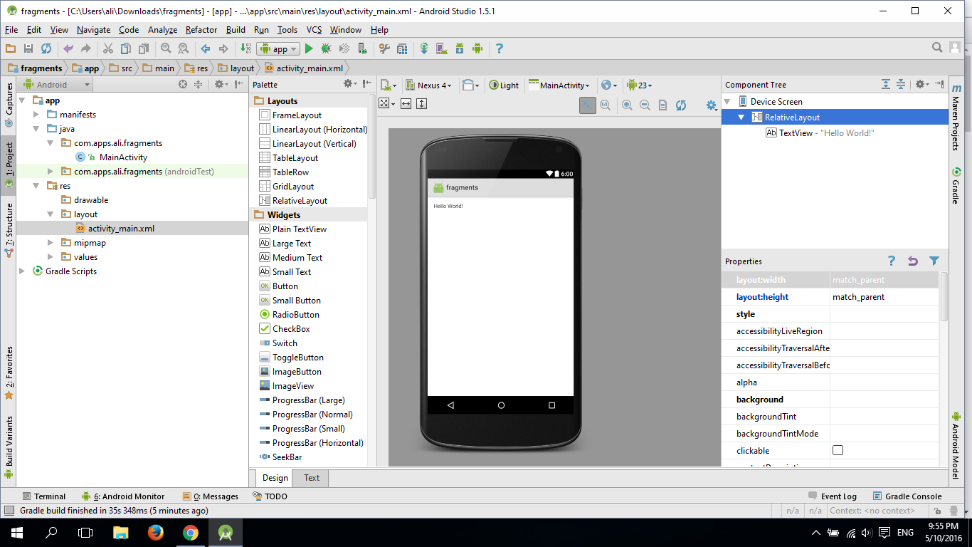 Подключение двух android Tabs bar disappeared from android studio - Stack Overflow