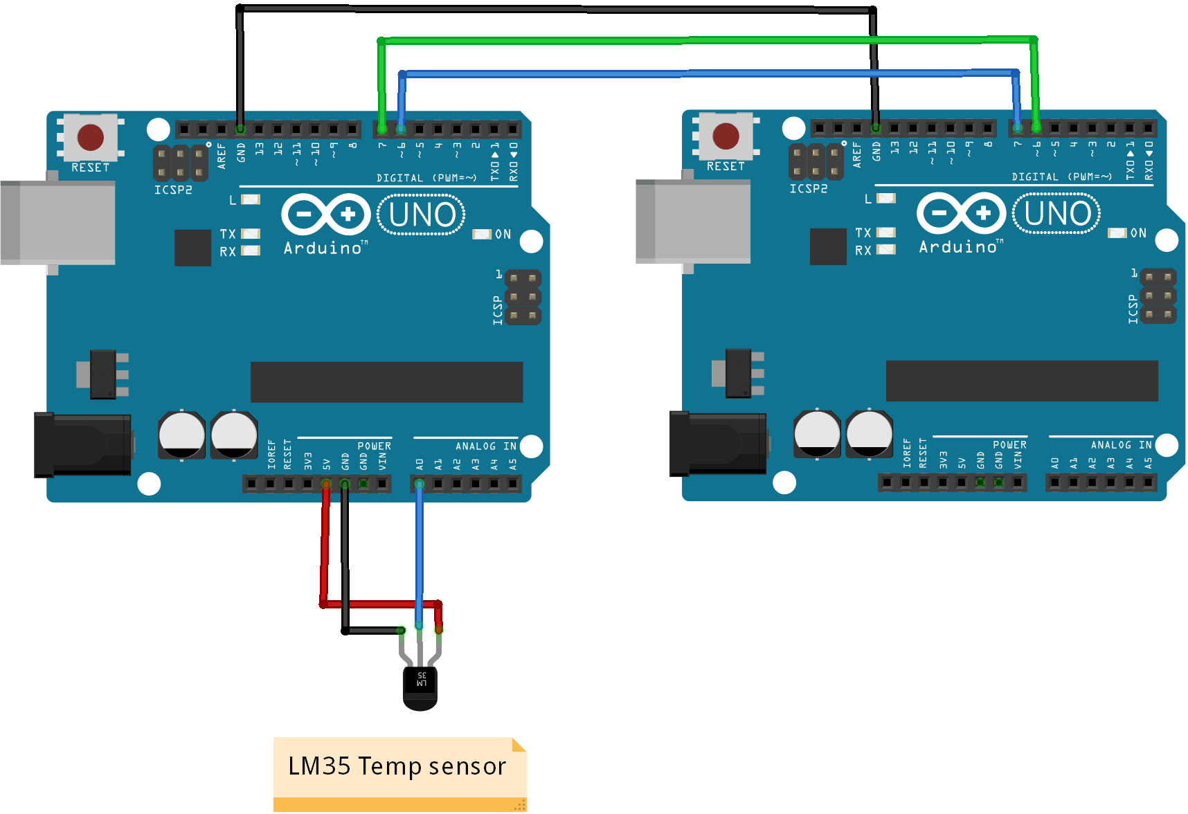 Подключение двух arduino Wired Communication Between Two Arduinos - Circuit Basics
