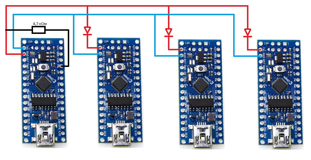 Подключение двух arduino Подключение двух и более arduino к одной по UART DF Technologies Дзен