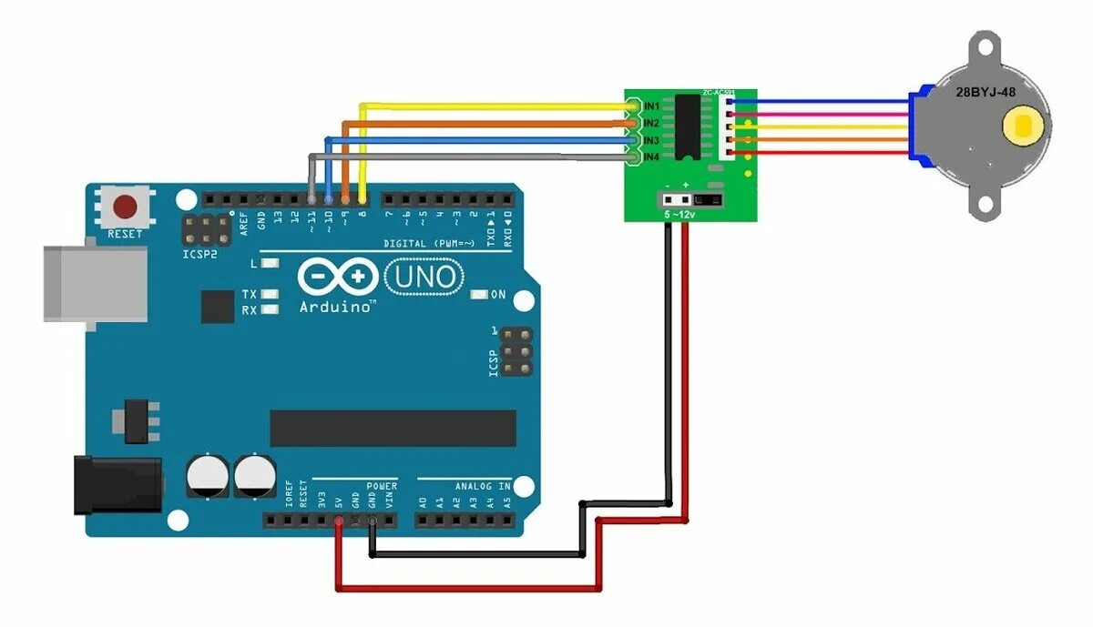 Подключение двух arduino Астротрекер на базе шагового двигателя 28BYJ-48 и Arduino Диод Просвещение Дзен