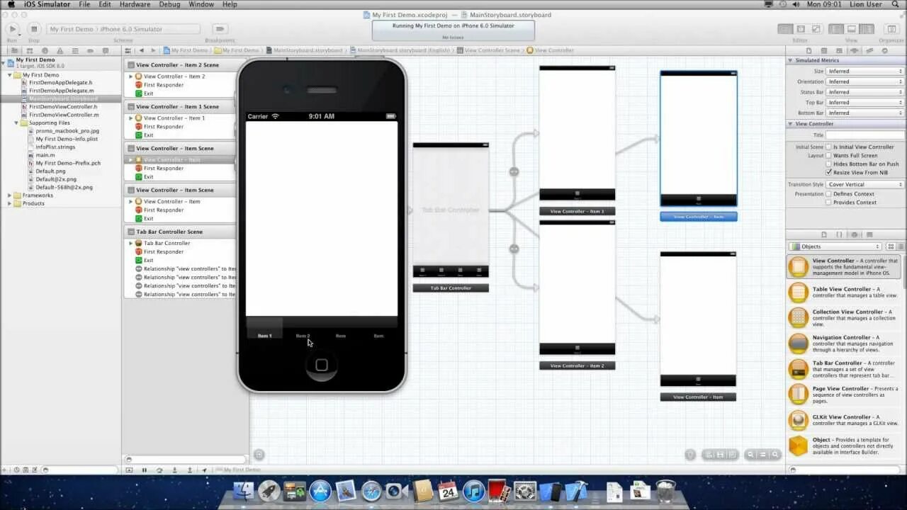 Подключение двух айфонов How To: Create Tabbed Tab Bar Navigation iPhone iOS Application XCode 4.6.2 HD T