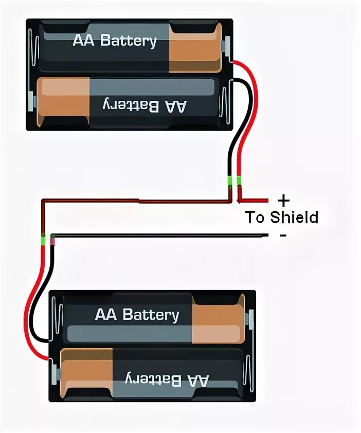 Подключение двух батареек Плата расширения Arduino для создания роботов. Часть 2 - конструкции роботов, ал