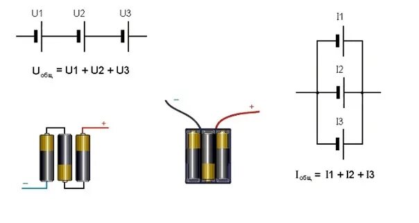 Подключение двух батареек последовательно Ответы Mail.ru: Почему при последовательном соединении батареек и замыкании цепи
