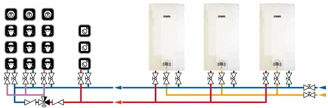 Подключение двух бойлеров в одну систему схема Газовые колонки Bosch (Бош) w10 kb, wr 13 и другие: отзывы и цены, устранение не