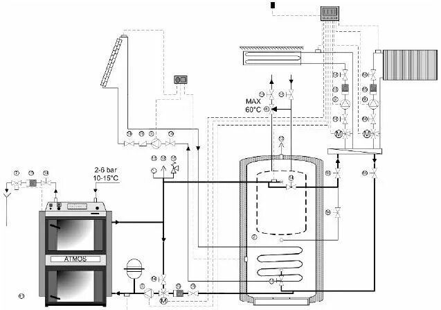 Подключение двух бойлеров в одну систему схема Powiększ zdjęcie Floor plans, Visualizations, Diagram