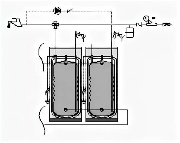 Подключение двух бойлеров в одну систему схема Схемы обвязки бойлеров косвенного нагрева - Аквамастер гк г.Краснодар