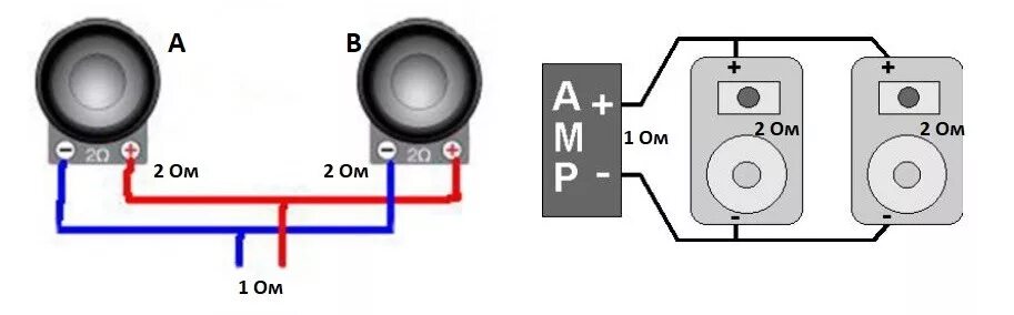 Подключение двух динамиков в 2 Как подключить динамики последовательно и паралельно. Схемы, фомулы