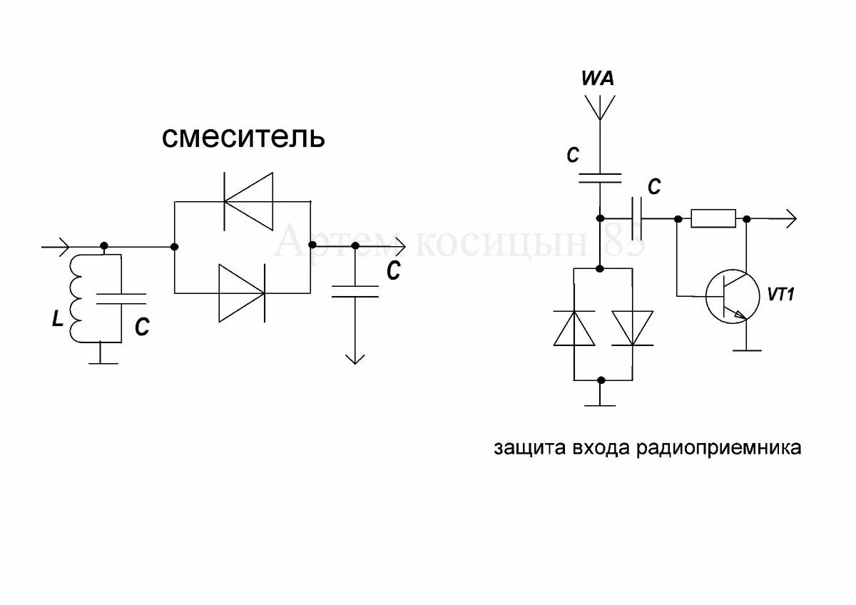 Подключение двух диодов Для чего нужно встречно-параллельное подключение двух диодов. Электронные схемы 