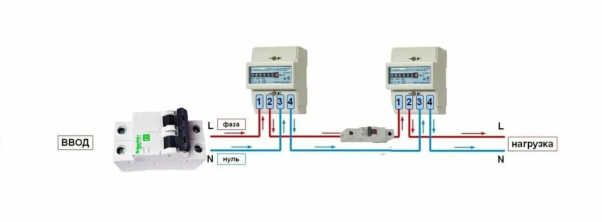 Подключение двух электросчетчиков Как правильно подключить вводной кабель к двум счетчикам? " - Яндекс Кью