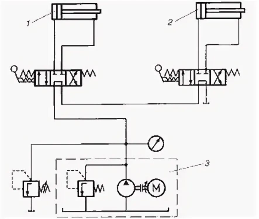 Подключение двух гидрораспределителей к одному насосу Картинки СХЕМА ГИДРАВЛИЧЕСКОГО ПОДКЛЮЧЕНИЯ