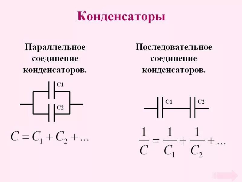 Подключение двух конденсаторов Ответы Mail.ru: друзья подскажите какой будет общая емкость двух параллельно сое