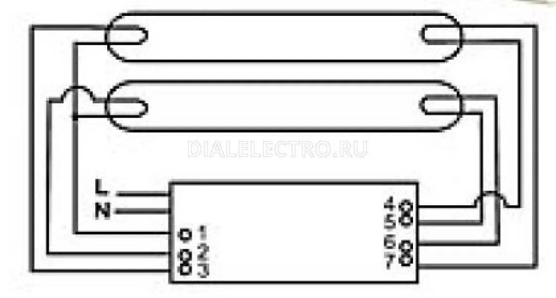Подключение двух люминесцентных ламп Дроссель для люминесцентных ламп: назначение и схема подключения