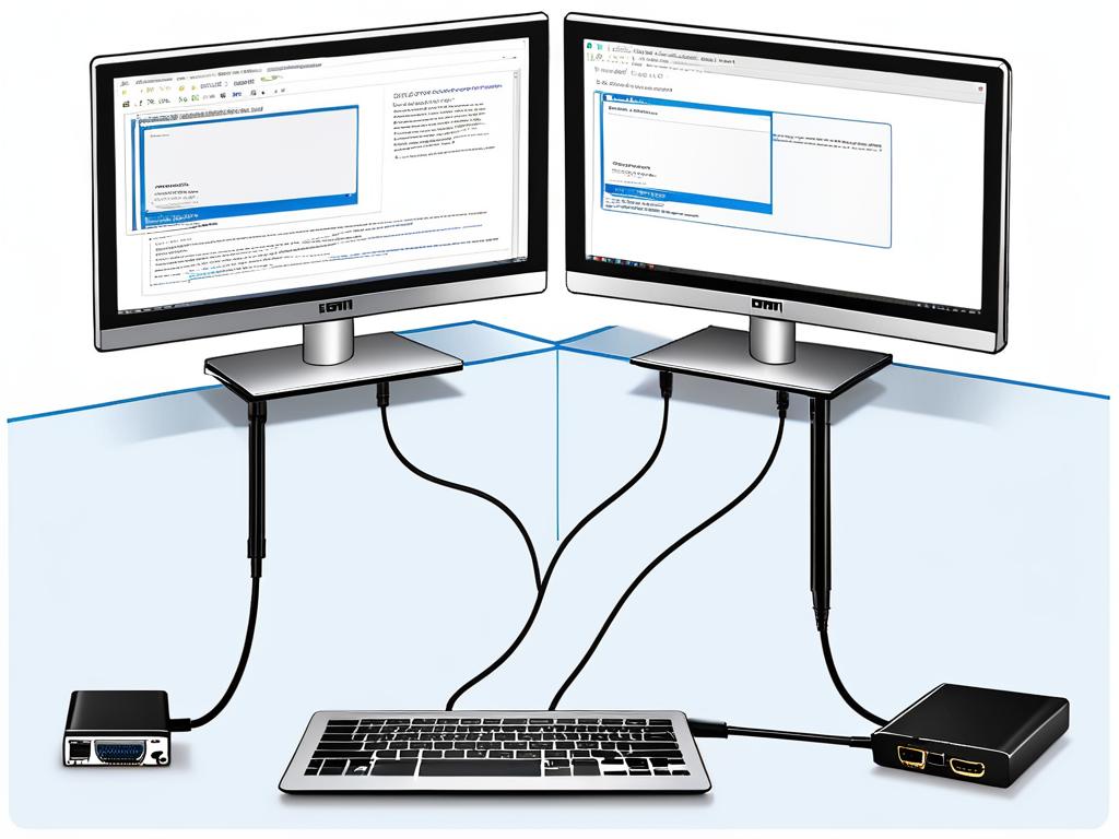 Подключение двух мониторов Как подключить два компьютера к одному монитору: простое решение с HDMI-разветви