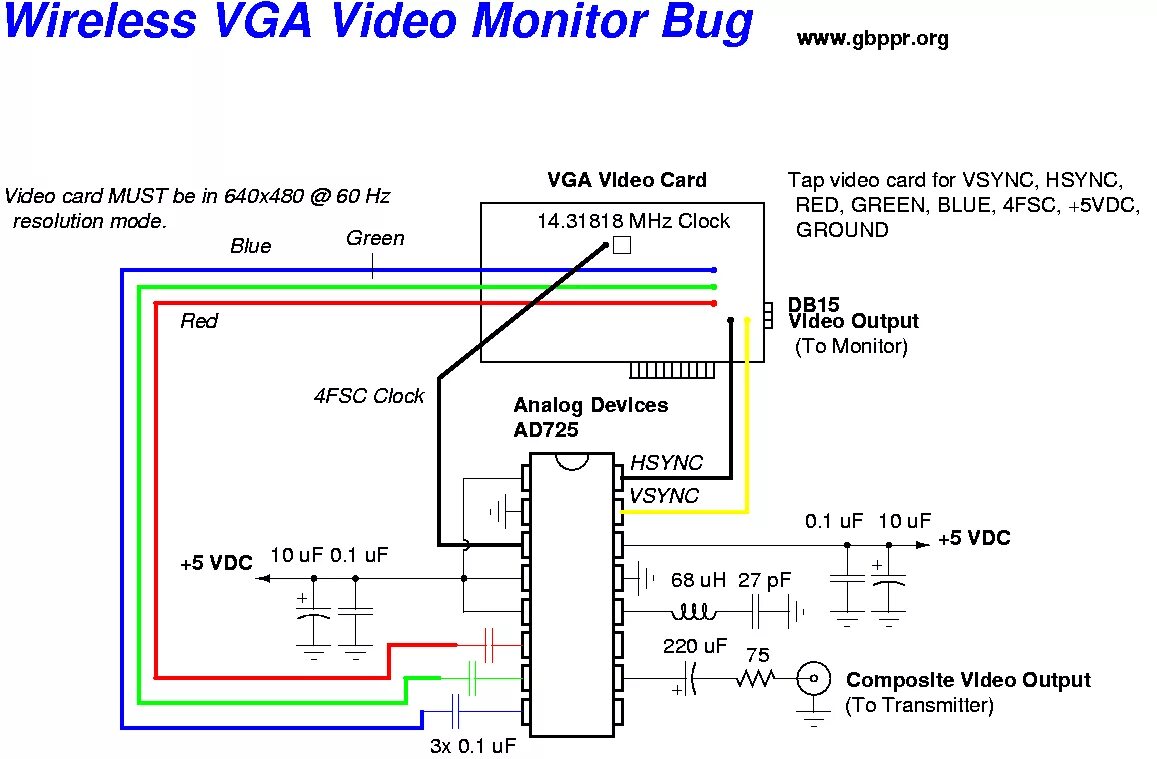 Подключение двух мониторов vga Очень разумные технологические странички - Видео передатчик с применением ИС , в