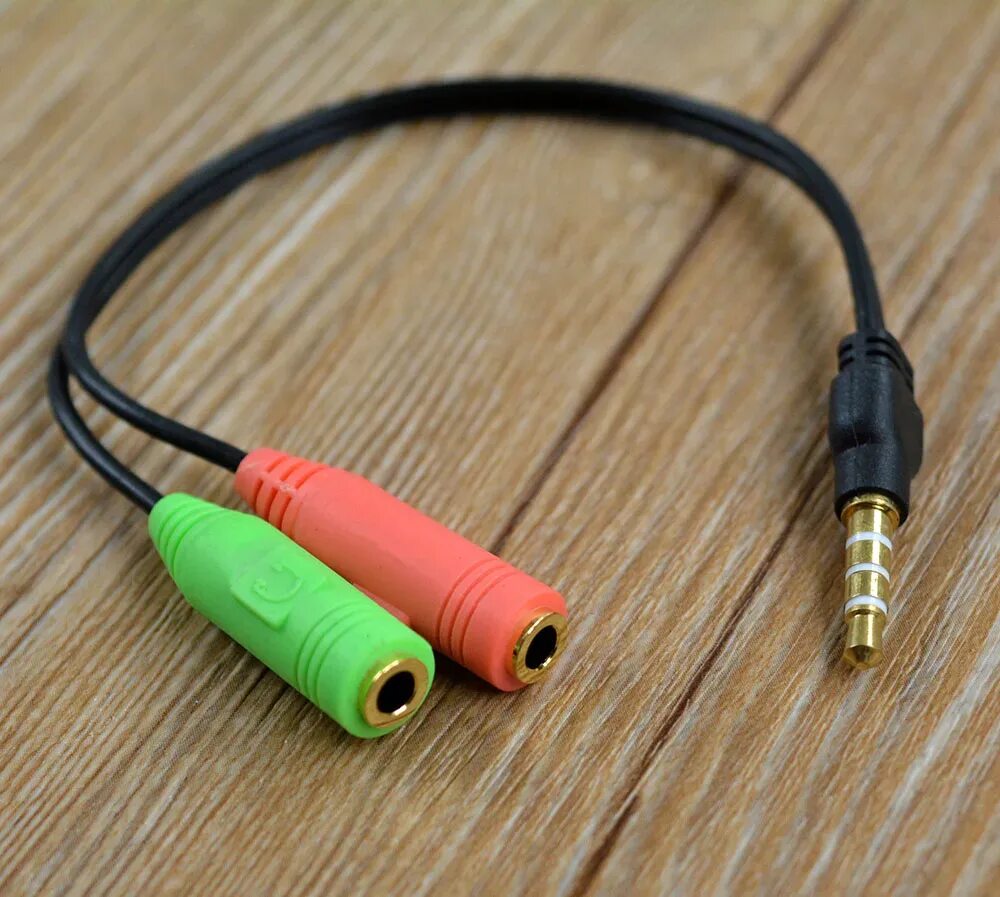 Подключение двух наушников к компьютеру 2Pcs/packs 3.5mm Stereo 4 Position Plug to 3.5mm Mic & Headphone Jack For iPhone