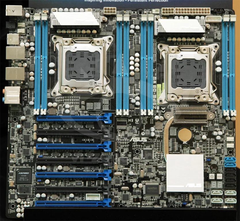 Подключение двух процессоров ASUS Dual-Socket LGA2011 Motherboard Pictured TechPowerUp