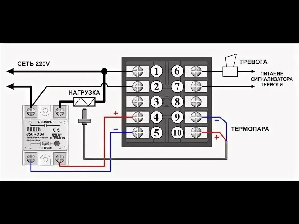 Подключение двух регуляторов Обзор регулятора Rex-C100 - YouTube