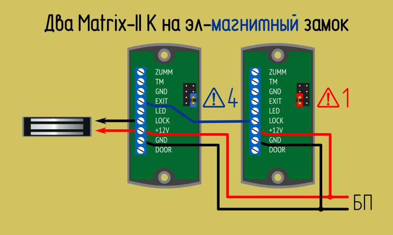 Подключение двух считывателей к одному входу контроллера Как подключить два контроллера к одному замку Rones СКУД Дзен