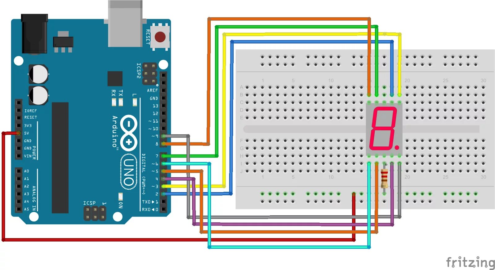 Подключение двух семисегментных индикаторов к arduino Скачать фотографию 7 СЕГМЕНТНЫЙ АРДУИНО № 8