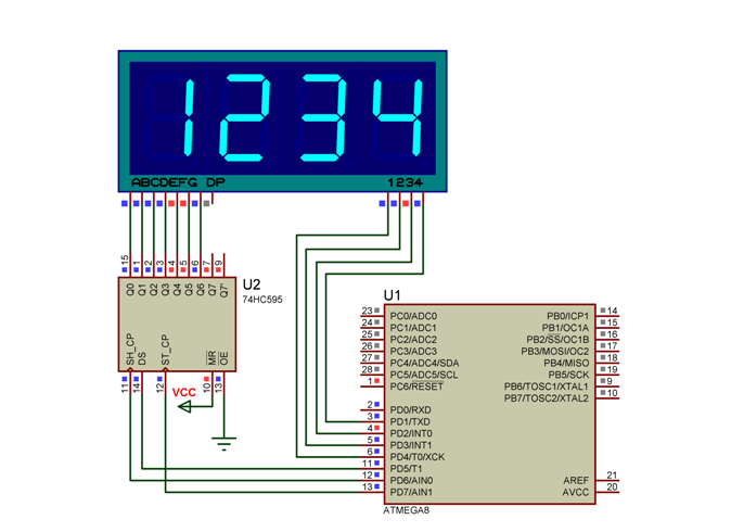 Подключение двух семисегментных индикаторов к arduino РЕШЕНО Реализация 3х чисел семисегментного индикатора и одной 74HC595 Амперка / 