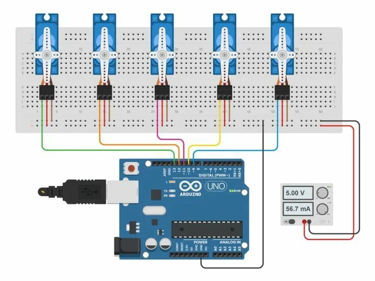Подключение двух сервоприводов how-to-control-multiple-servo-motors-with-arduino-wiring-diagram-schematic-circu