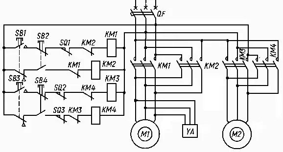 Подключение двух скоростей на двигатель кран балки Ответы Mail.ru: Что обозначает на схеме "YA" - Электромагнит?