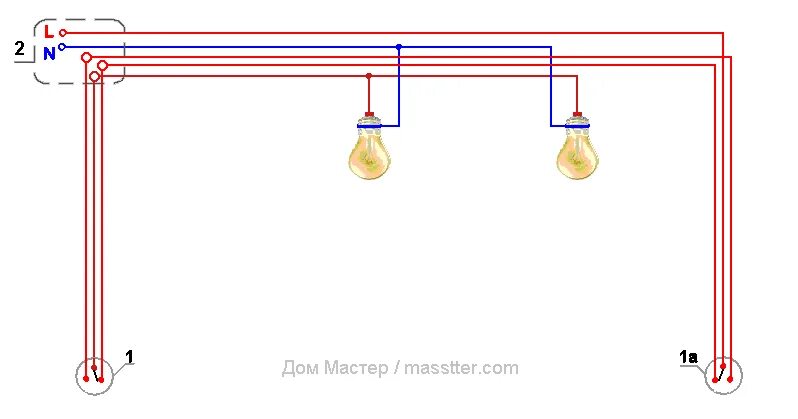 Подключение двух светильников на проходные выключатели Подключение проходного выключателя Выключатель, Организация пространства, Электр
