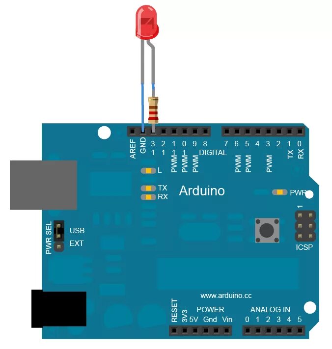 Подключение двух светодиодов к ардуино Мигаем светодиодом Аппаратная платформа Arduino