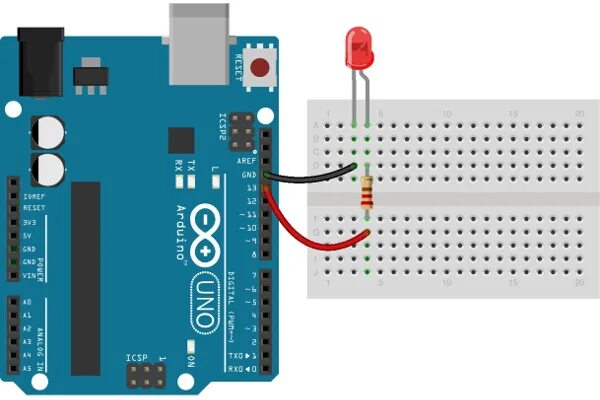 Подключение двух светодиодов к ардуино Урок 2. Программируем Arduino: структура кода