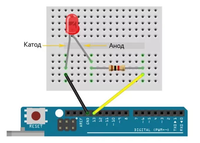 Подключение двух светодиодов к ардуино Урок 8. Как управлять цифровым выходом Arduino АрдуиноПлюс