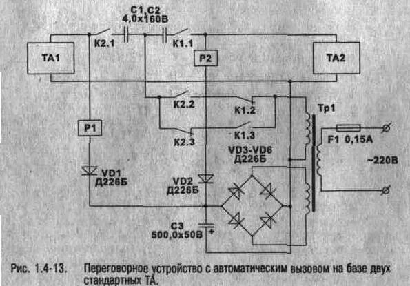 Подключение двух телефонных аппаратов между собой автоматический вызов на ТА