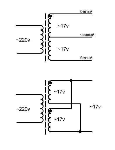 Подключение двух трансформаторов Форум РадиоКот * Просмотр темы - Почему греется трансформатор