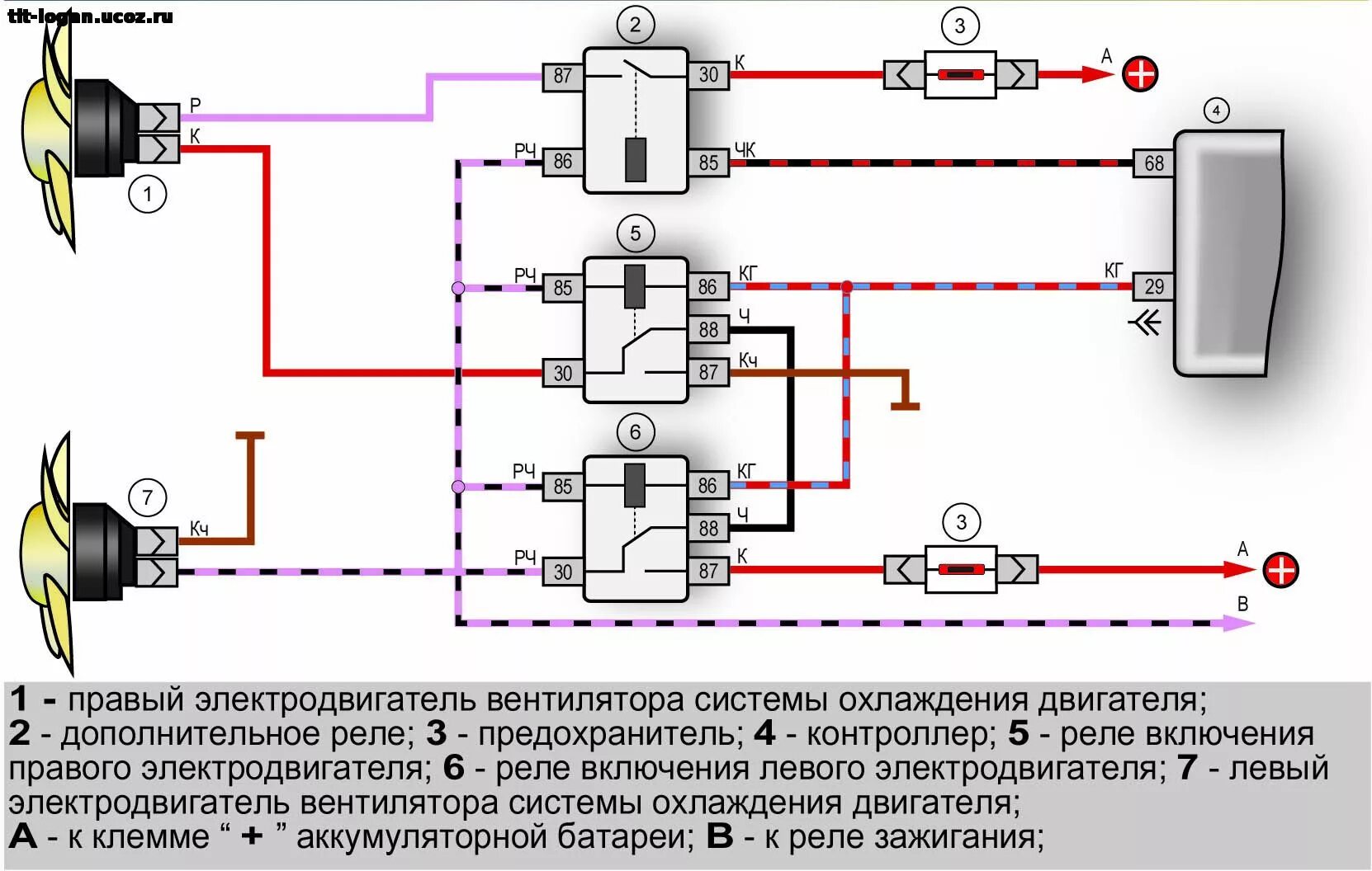 Подключение двух вентиляторов охлаждения на ниву Подогрев щеток (дворников) лобового стекла Ч.2 (электро схема) - Lada 4x4 3D, 2 