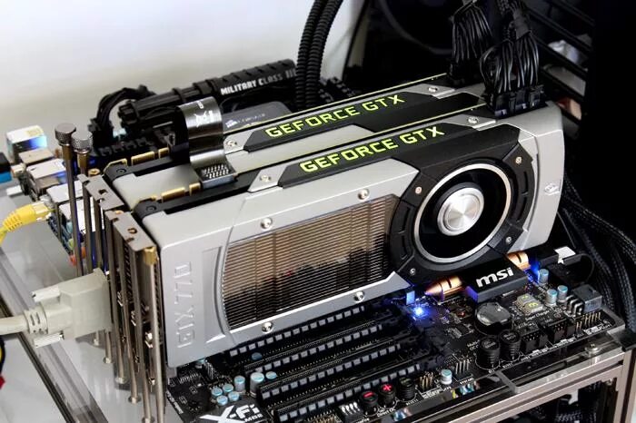 Подключение двух видеокарт к одному компьютеру GeForce GTX 770 в режиме SLI. Для тех, кто не знает как быть