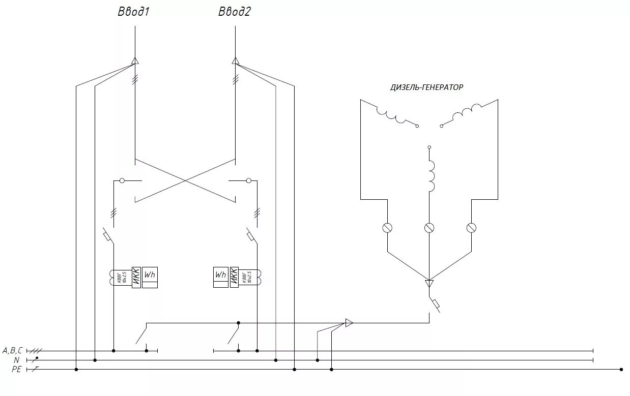 Подключение двух вводов по схеме крест Ответы Mail.ru: Подключение дизель-генератора