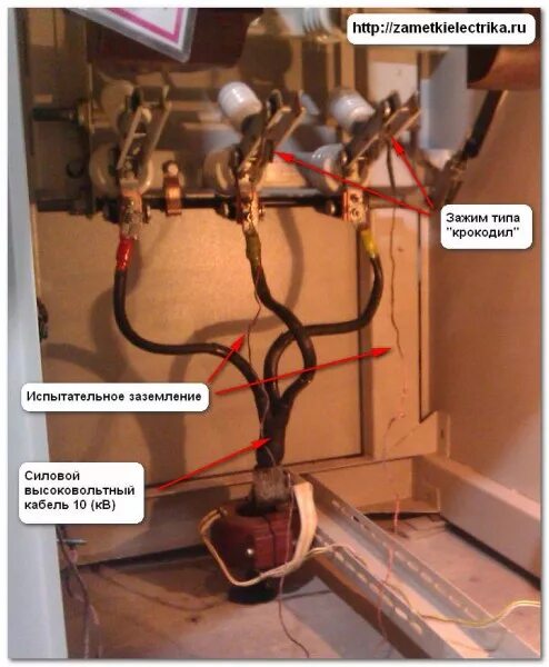 Подключение двух высоковольтных кабелей на одну шину Измерение сопротивления изоляции кабеля Заметки электрика