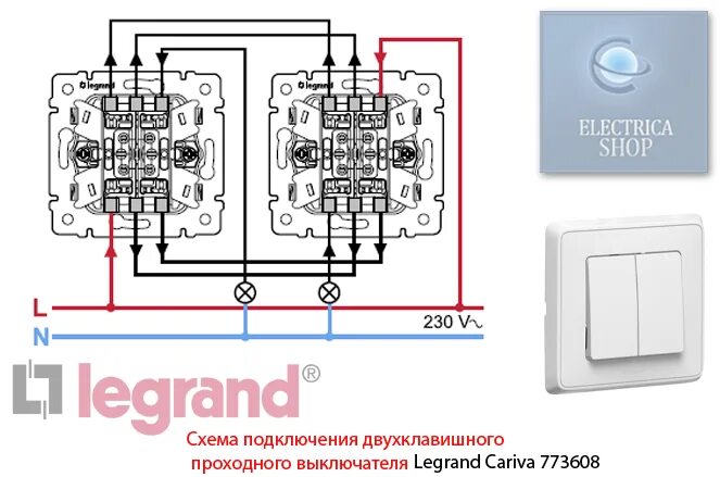 Подключение двухклавишного выключателя легран Выключатель двухклавишный легран подключение - Basanova.ru