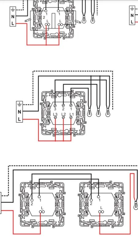 Подключение двухклавишного выключателя legrand valena Ответы Mail.ru: Установка трехклавишного выключателя