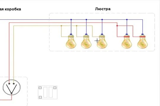 Подключение двухклавишного выключателя на две люстры Как подсоединить люстру на 2 выключателя: Как подключить люстру с 2 проводами к 