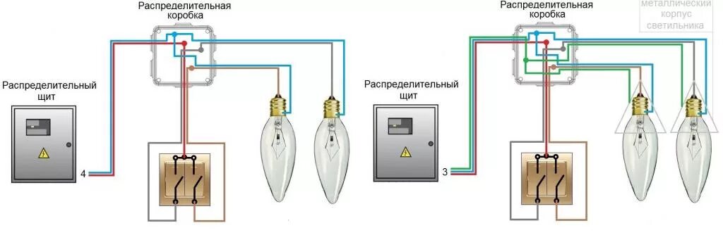Подключение двухклавишного выключателя свет и вентилятор Подключение выключателя своими руками