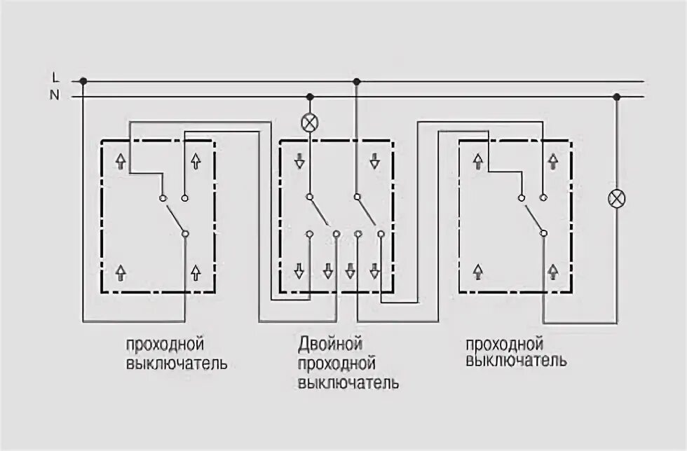 Подключение двухклавишных проходных переключателей с трех точек Двухклавишный проходной 3 место - найдено 87 картинок